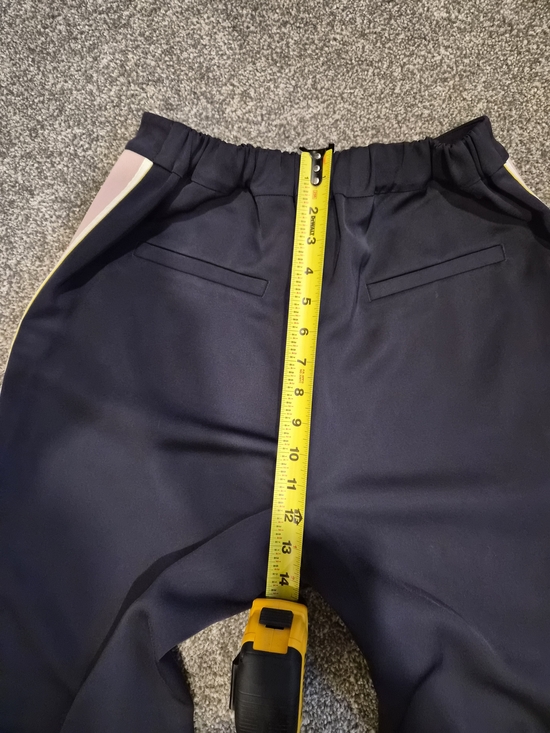 Ted Baker Dark Blue Wide-Leg Side-Trim Pants with Pink & Yellow Accents - Picture 10 of 10